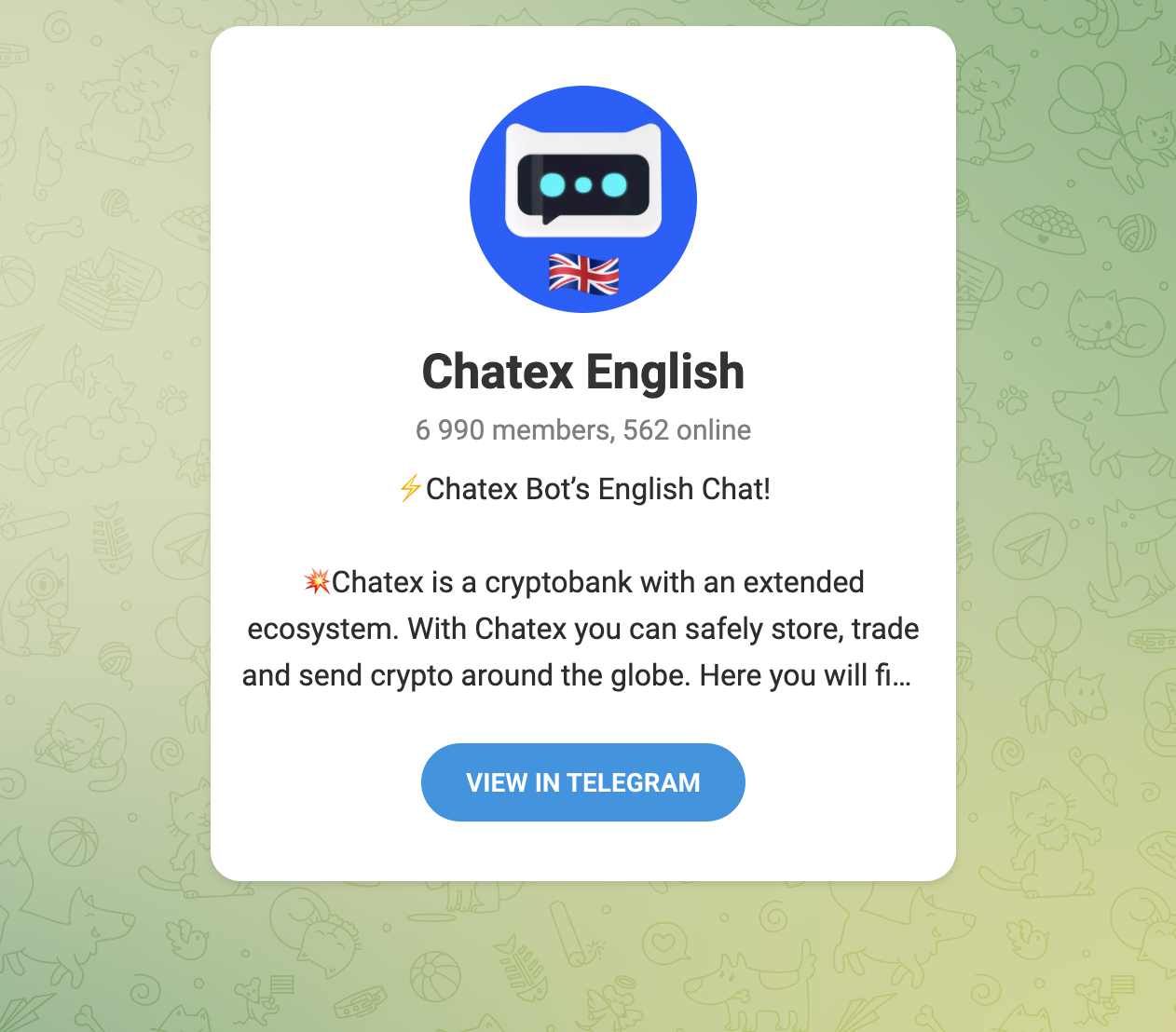 Chatex Bot's English Chat